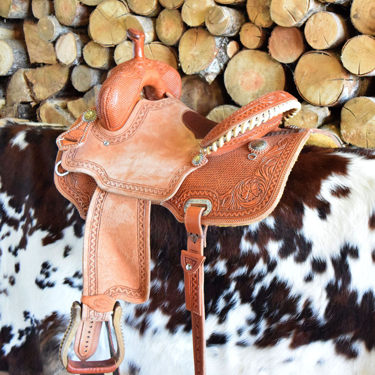 A custom leather Barrel Saddle by Jay's Saddles in Tennessee 